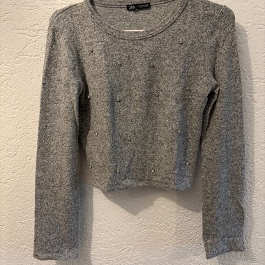 Pull gris Zara