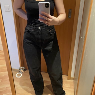 Jeans Zara Straightleg noirs