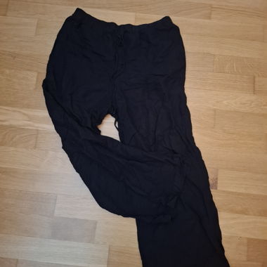 Pantaloni Leggeri a Gamba Larga in Tessuto