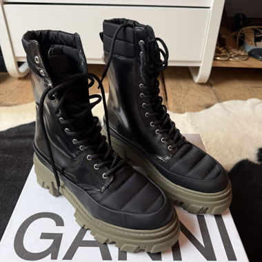 Ganni platform combat boots
