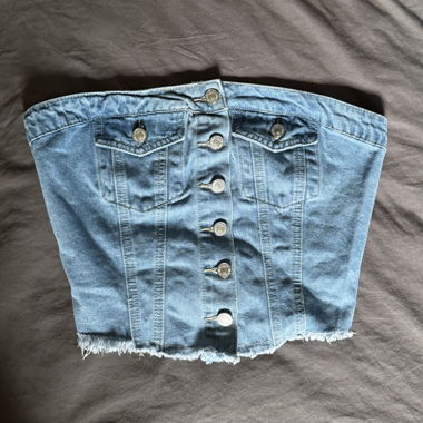 Top bandeau jeans 