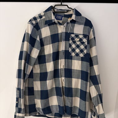 Chemise carreaux Scotch & Soda bleu blanc