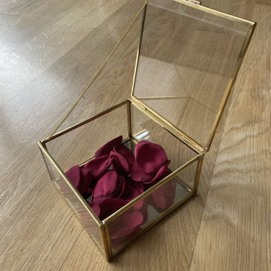 Glass and metal decorative box