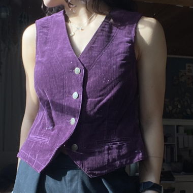 Lila Cord Veste