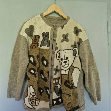 Gilet en tricot motif ours