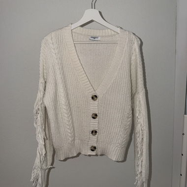 Cardigan en maille à franges