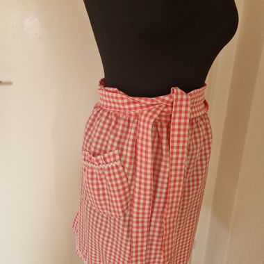 Schürze rosa/weiss kariert passend zu Dirndl