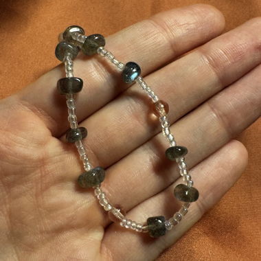 handmade bracelet with labradorite stones