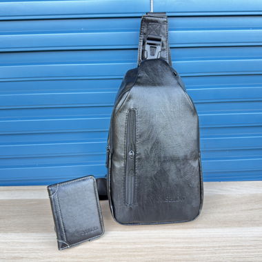 Schwarze Umhängetasche schwarz Tasche - NEU