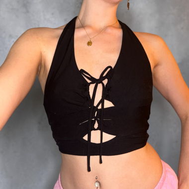AMI GIA Neckholder Crop Top