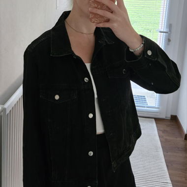 Black denim jacket S/M
