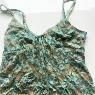 Cute lace greeny blue top