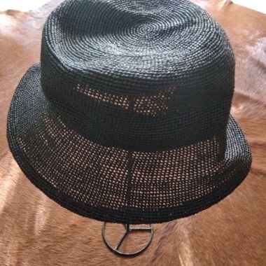 Black Straw Hat 55 cm