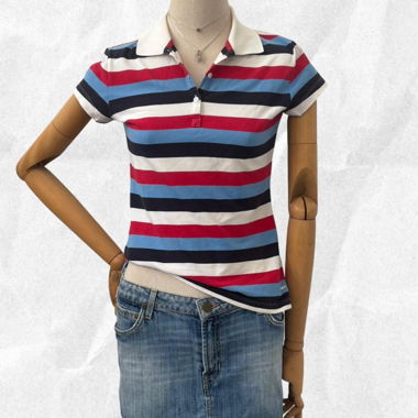Tommy Hilfiger gestreiftes Poloshirt