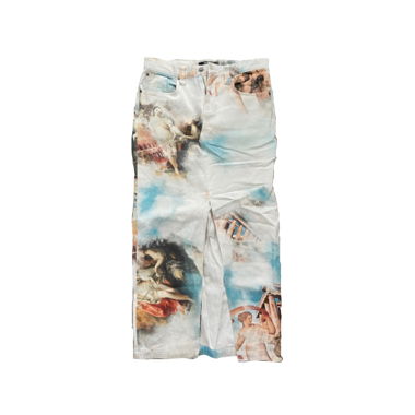maxi skirt w print