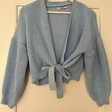 Gilet en maille bleu Amy & Ivy