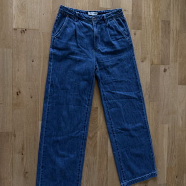 MORGAN Blaue Jeans, weite Passform, hoher Bund