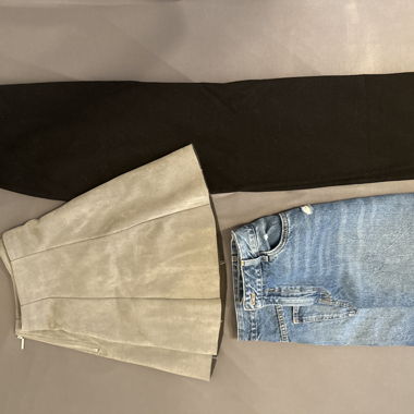 Set aus Rock und Jeansshorts