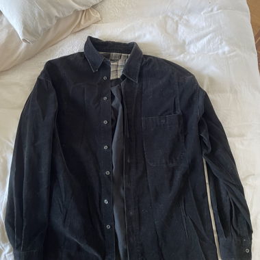 Camicia in velluto nero