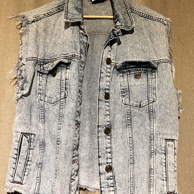 Oversized sleeveless Denim Jacket / Jeansjacke 