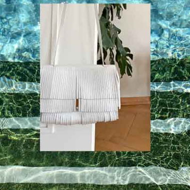 Borsa lunch con frange in pelle bianca Proenza Schouler
