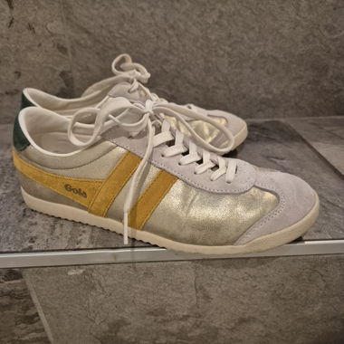 Sneakers Gola argento e giallo