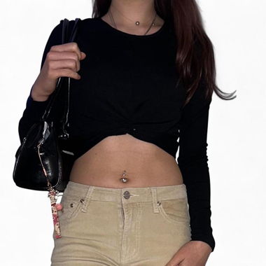 Pull&Bear with knot longsleeve shirt