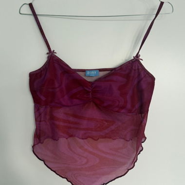 Ruby Mesh Crop Top in Pink