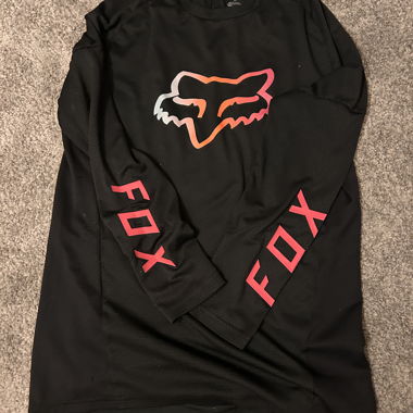 Maillot Fox noir manches longues