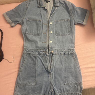 Tuta corta in jeans