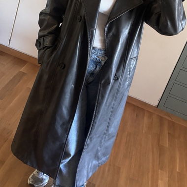Kunstleder-Trenchcoat