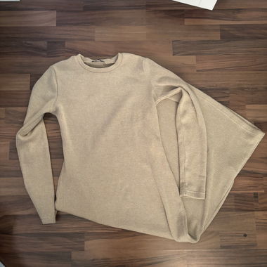 Pull en maille beige