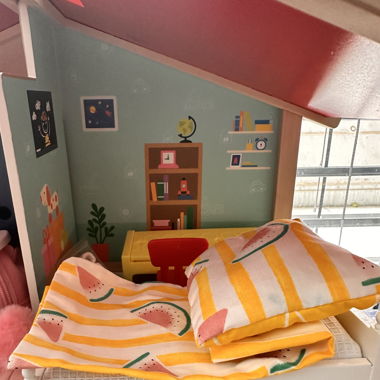 Puppen Decke und Kissen - brandneu handgefertigt