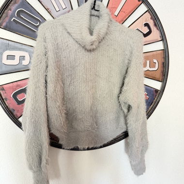Grey Fluffy Sweater