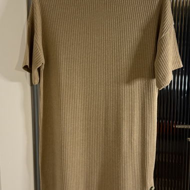 Robe mi-longue Pull&Bear beige