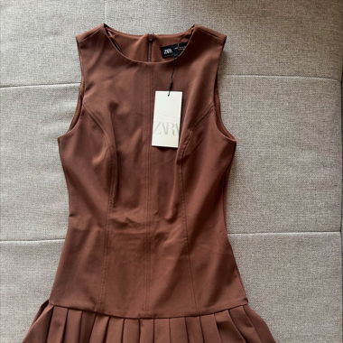 Trendy Brown Zara Dress