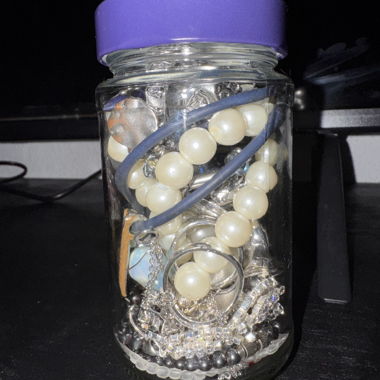 Mixed Jewelry Lot in Jar