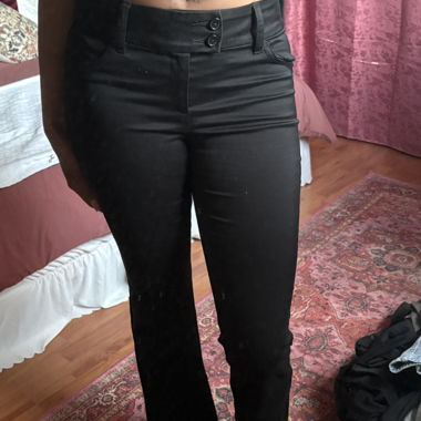 High-Waisted Black Trousers