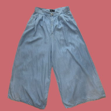 Pantalon large bleu clair