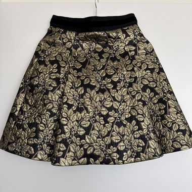Gonna in jacquard dorato