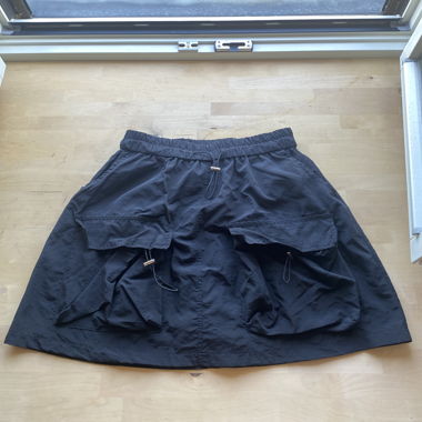 Black cargo skirt