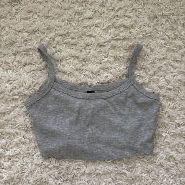 Canotta cropped grigia