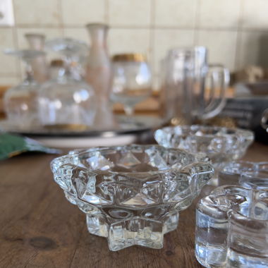 Set of 2 Crystal Candlesticks –12 Point Star–