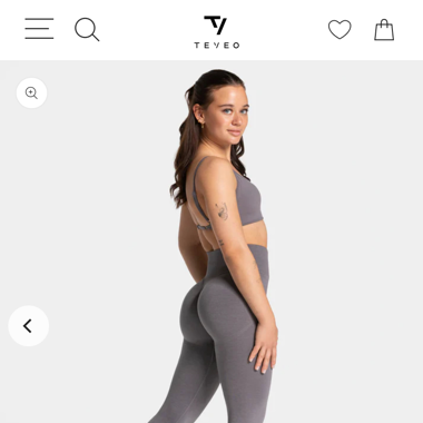 Leggings Teveo grigio/grafite - taglia L, mai indossati