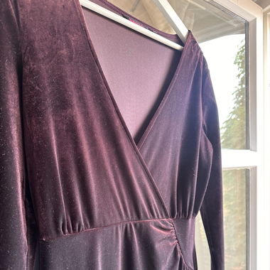 Purple velvet dress 