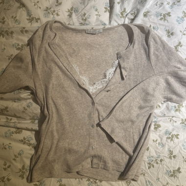 Haut en dentelle Zara beige
