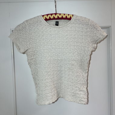 T-shirt bianca strutturata