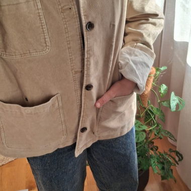 Veste en velours côtelé Esprit beige