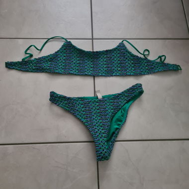 Set bikini Triangl verde-blu