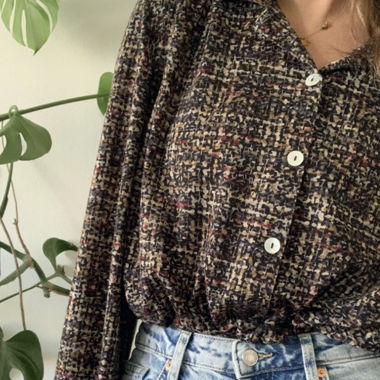 vintage blouse reworked